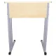 Стол-парта 1-местный нерегулируемый "Умник", 600х500х760 мм, рост 6, серый каркас, ЛДСП клён. Фото товара с разных ракурсов.