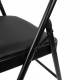 Стул складной для дома и офиса  "Golf Plus CF-003 Комфорт", черный каркас, кожзам черный, 531566. Фото товара с разных ракурсов.